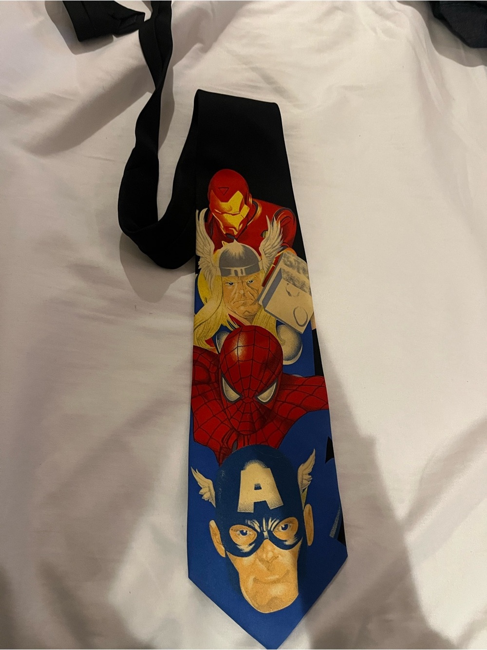 Marvel Superhero Silk Tie - Blue, Red, Black